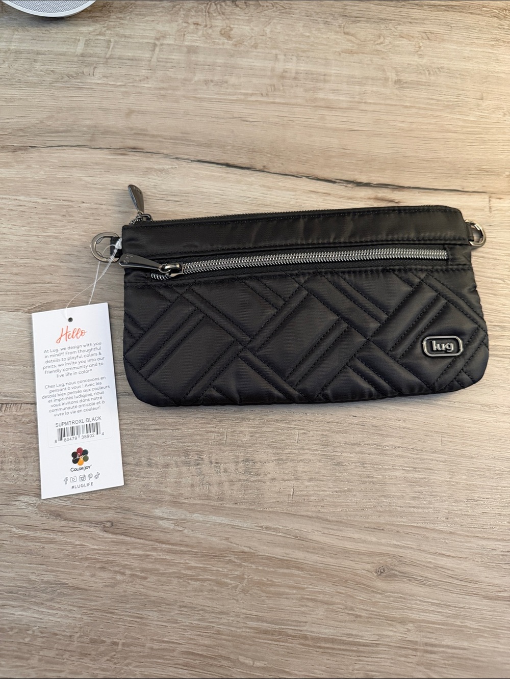 lug Super Metro XL Black Quilted Pouch - NWT - PLEASE READ